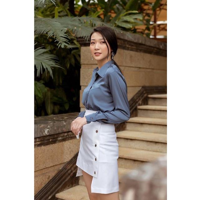 ÁO SƠ MI TRƠN LỤA SATIN 5 MÀU CỰC XINH AM76