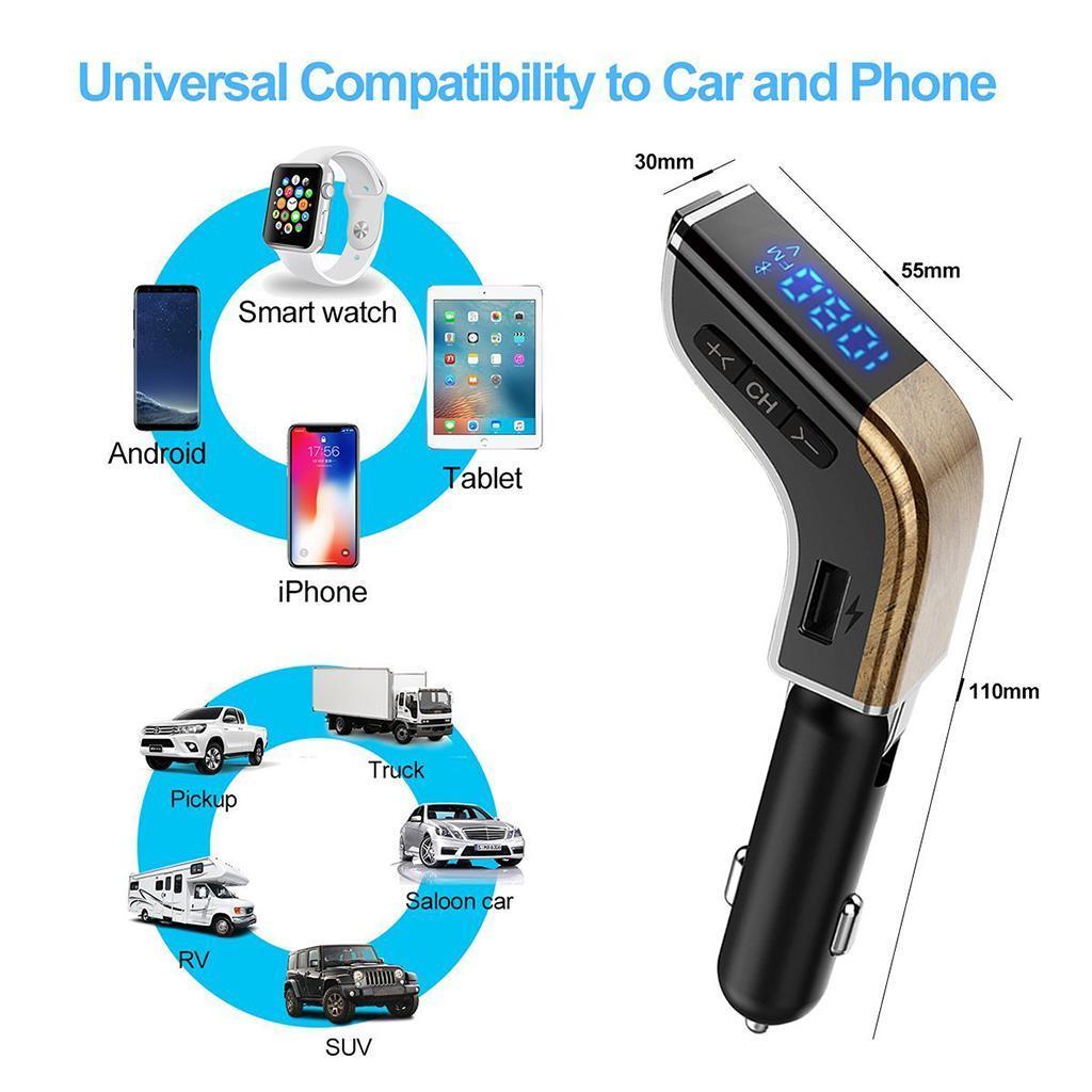 Wireless Bluetooth Car Hands-free Charge player with USB Charger