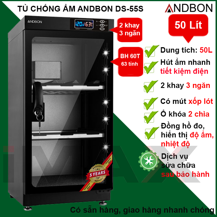 Tủ chống ẩm iMax bán từ 20-50 Lít Andbon, Hàng chính hãng