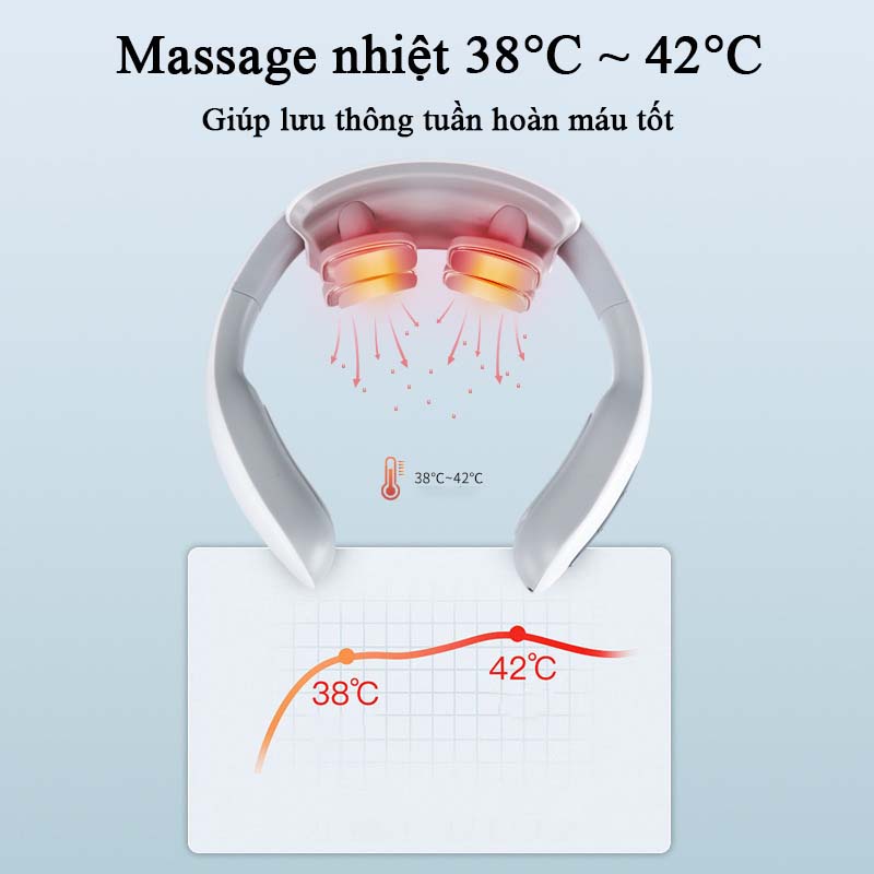 Máy Massage Cổ Vai Gáy Xung Điện Hồng Ngoại JT – H80 Trị Liệu 6 Chế Độ Đa Năng Cao Cấp Gối Mát Xa Cổ Chữ U 4 Miếng Dán Điện Từ 20 Cấp Độ Tùy Chọn Massage Nhiệt Giúp Làm Giảm Đau Nhức Cổ