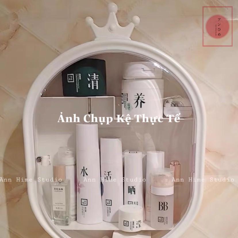 Kệ Đựng Mỹ Phẩm Treo Tường Kiểu Vương Miện, Giá Đựng Mỹ Phẩm Vương Miện