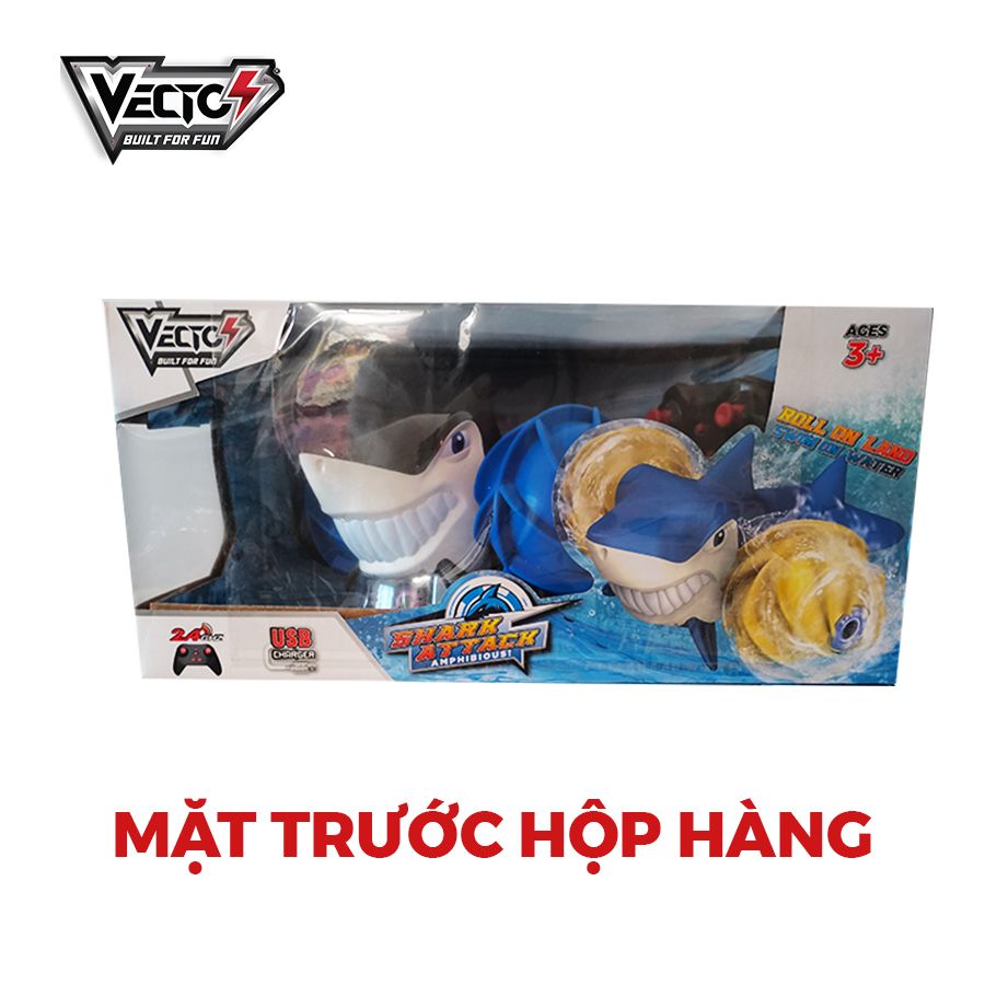 Đồ chơi xe cá mập bơi trong nước chạy trên cạn VECTO