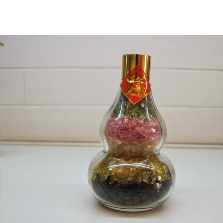 Hồ lô phong thủy thạch anh ngũ sắc