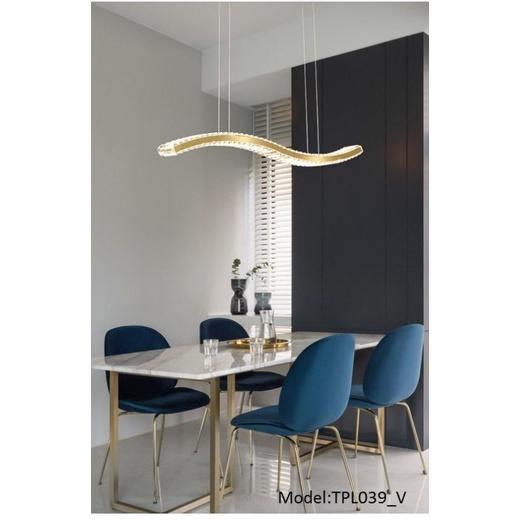Đèn thả bàn ăn phale dài tiêu chuẩn luxury K9.Bảo hành 24 tháng, đèn decor hiện đại