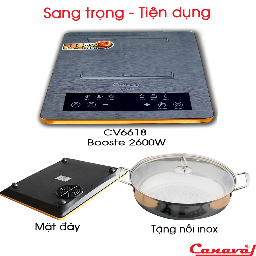 Bếp điện từ đơn CANAVAL CA6618 - Hàng nhập khẩu