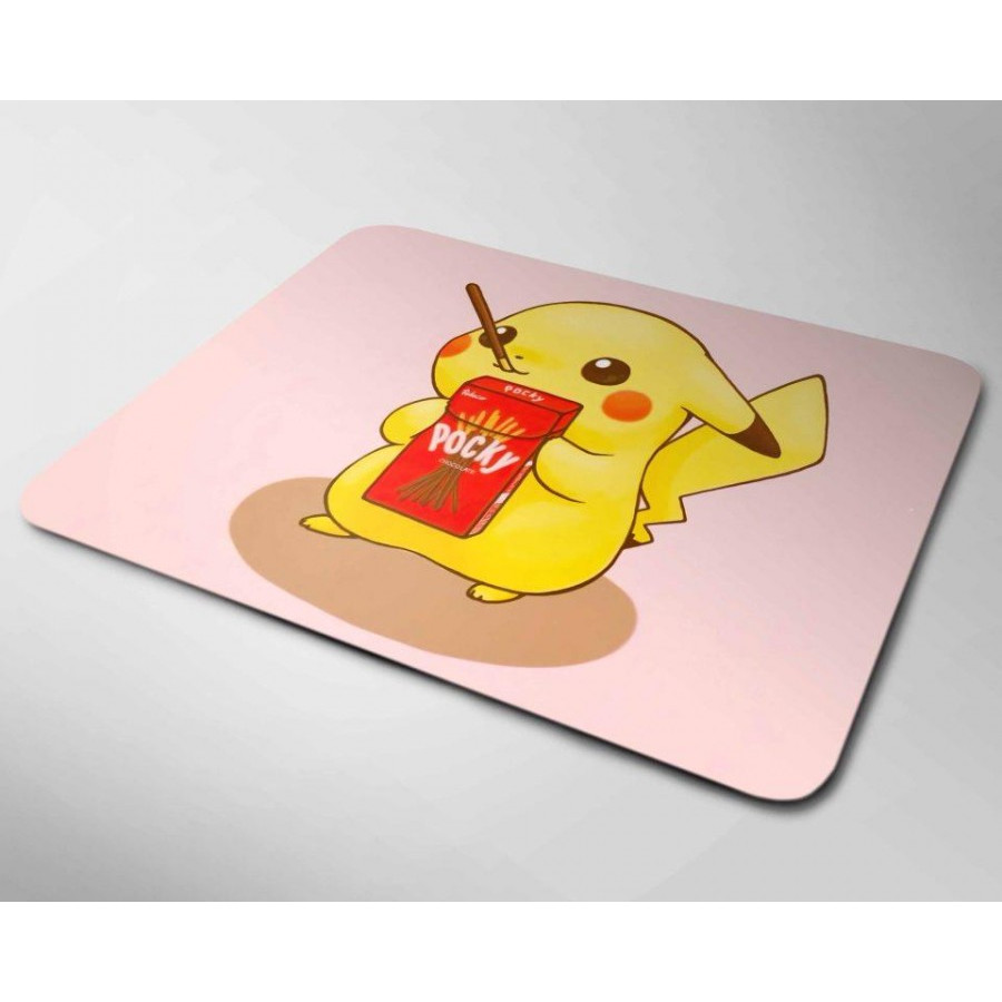 Miếng lót chuột mẫu Pikachu Ăn Bánh (20x24cm)