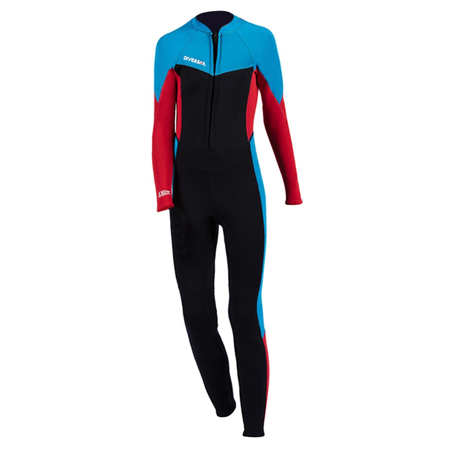 2.5mm Neoprene Wetsuit for Boys Girls, Kids Wetsuit Thermal Full suits Diving Swimsuits Sun Protection Bathing Suit for Summer Beach