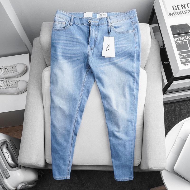 Quần jean nam slimfit ống ôm nhẹ jean co giãn vnxk chất xịn