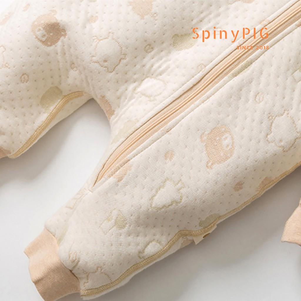 Quần áo sơ sinh 0-2 tuổi 100% cotton hữu cơ tự nhiên không chất tẩy nhuộm trần bông mũ tai thỏ cực kỳ ngộ nghĩnh