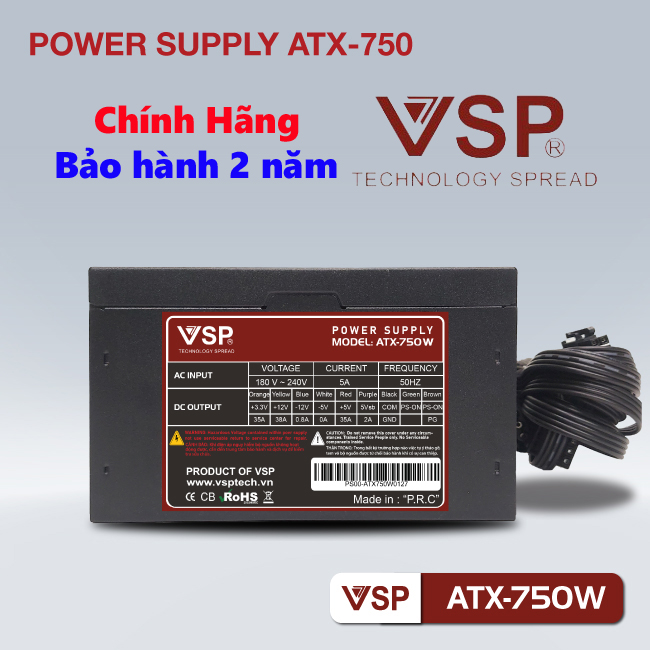 Nguồn máy tính VSP 750w hàng chính hãng