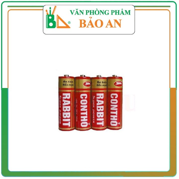 Vỉ 2 đôi Pin Con Thỏ AAA (Pin Đũa) - Vỉ 2 Pin Con Thỏ AAA 1.5V không sạc