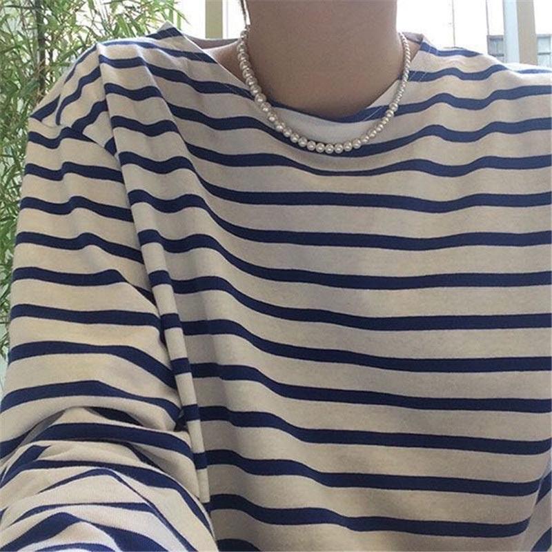 N386 vòng cổ hạt Trai, dây chuyền hạt bẹt choker hạt nhiều kích cỡ nhiều kiểu dáng độc đáo cho nữ