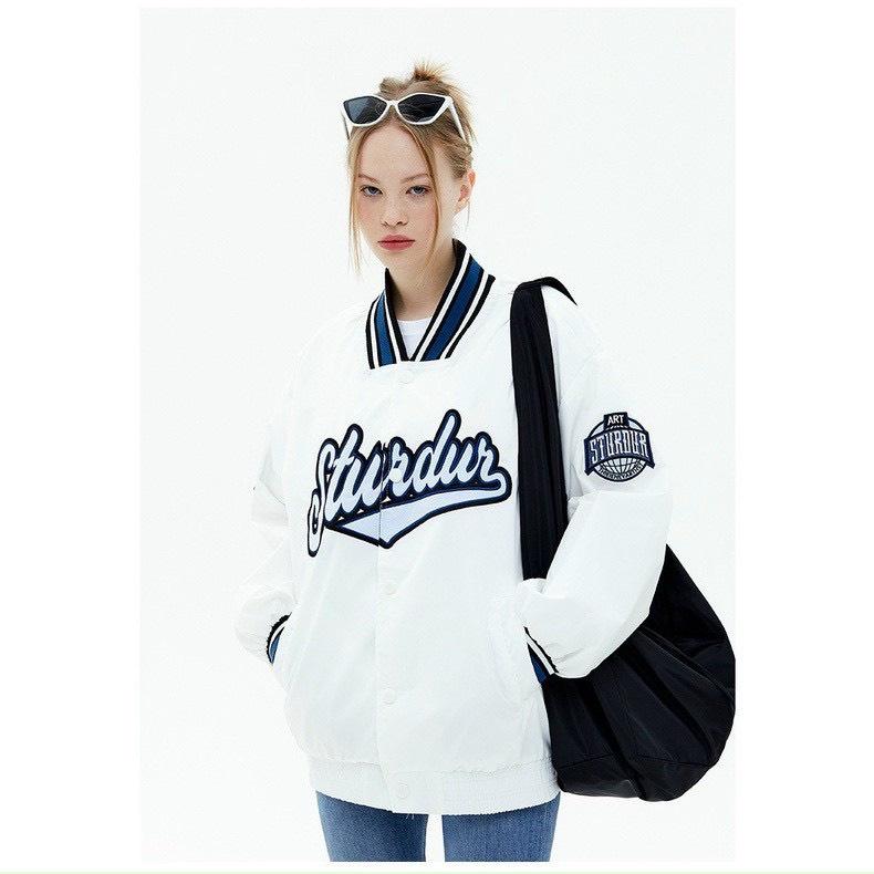 Áo Khoác Bomber Unisex Ulzzang STURDUR Form Rộng Đẹp Nam Nữ