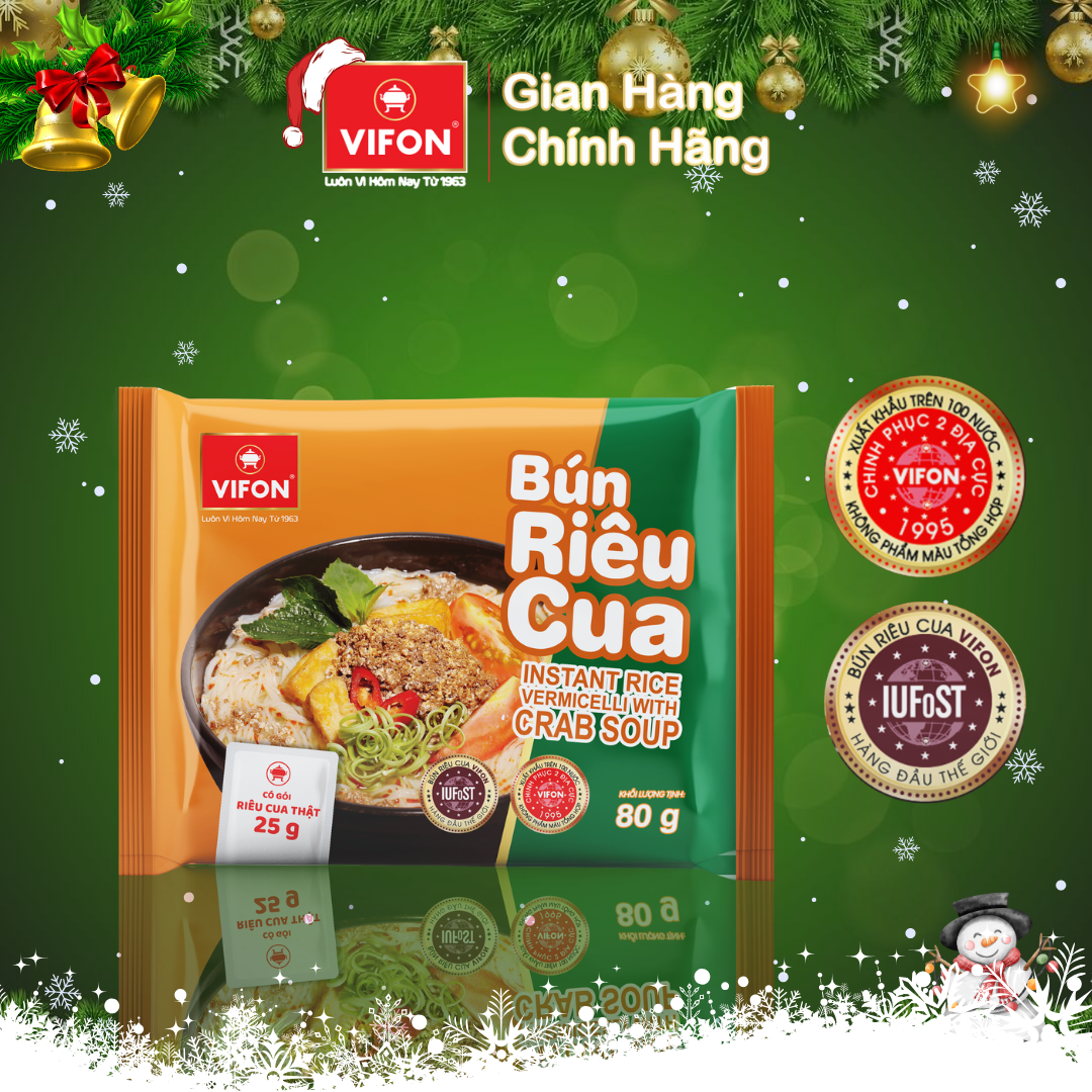 Thùng 30 Bún Riêu Cua VIFON (80g / Gói)