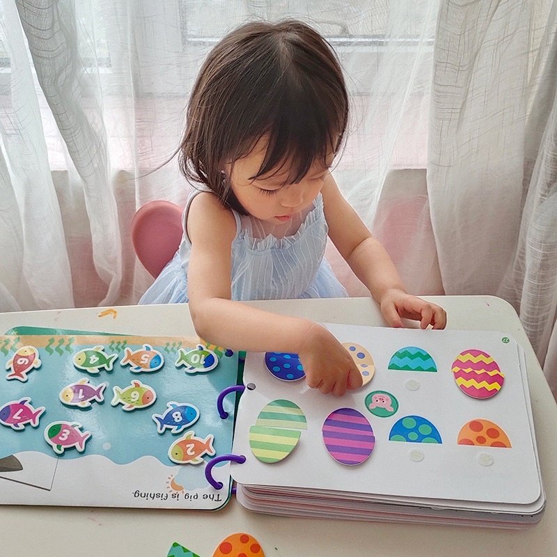 Đồ Chơi Giáo Dục Học Liệu Bóc Dán Montessori 17 Chủ Đề Giáo Dục Sớm Thông Minh Cho Bé 2-6 Tuổi