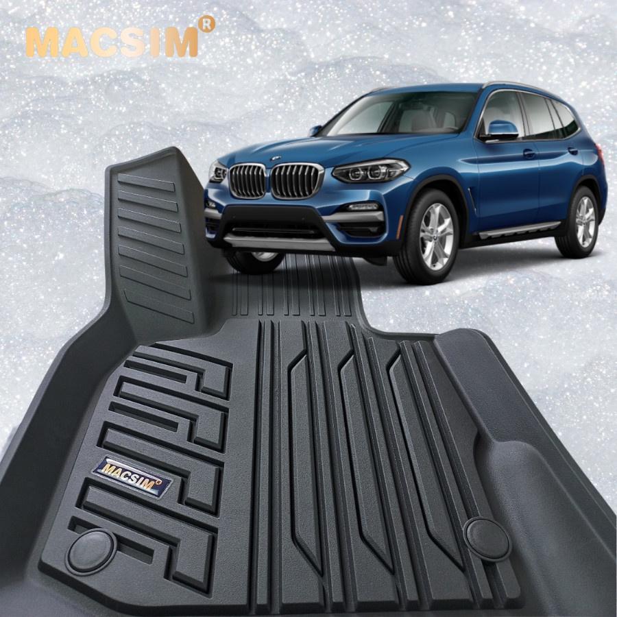 Thảm lót sàn xe ô tô BMW X3 2018- nay nhãn hiệu Macsim - chất liệu nhựa TPE đúc khuôn cao cấp - màu đen