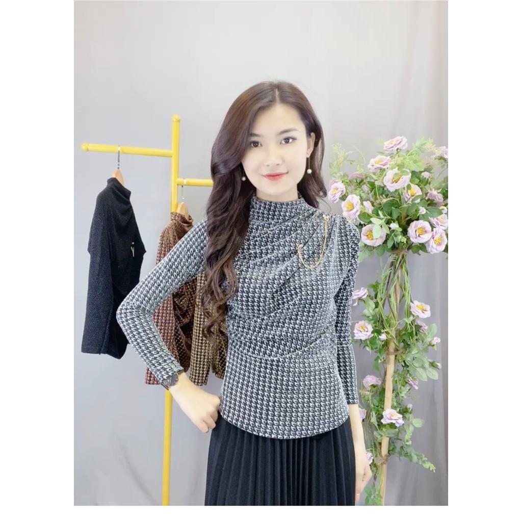 Xếp li vai cổ cao 3 phân chất vải loại1