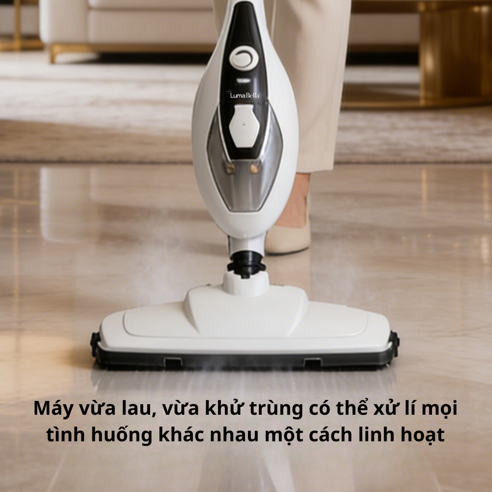Máy lau nhà hơi nước Lumabella LB-63031 công suất cao 2000W, áp suất cao, thiết kế thông minh, dễ dùng, làm nóng nhanh - DELIYA - HÀNG CHÍNH HÃNG