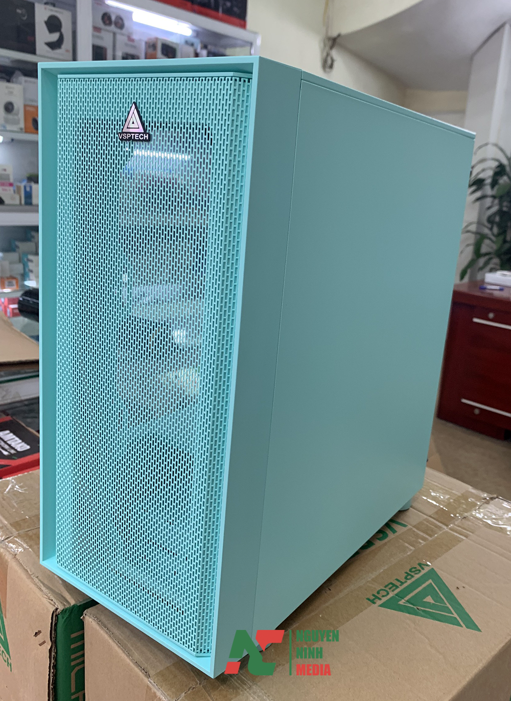 Vỏ Case Gaming VSP KA30 Green (Màu Xanh) - Hàng Chính Hãng