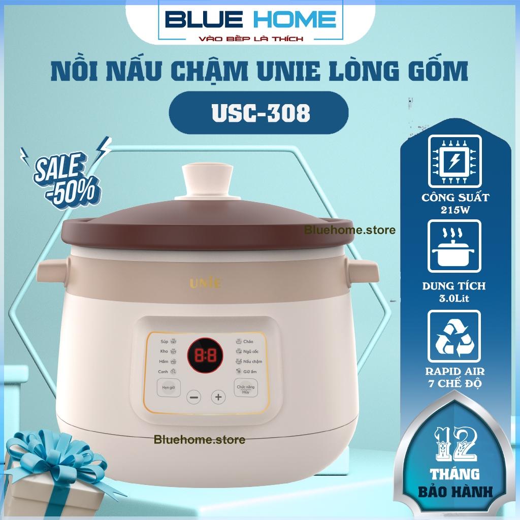 Nồi Nấu Chậm Lòng Gốm Unie USC308, Dung Tích 3Lit - Công Suất 215w, Hàng Chính Hãng