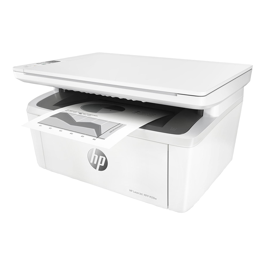 Máy In Laser Trắng Đen Đa Năng HP LaserJet Pro M28w (In/Copy/Scan/Wifi/Trắng-W2G55A) - Hàng Chính Hãng