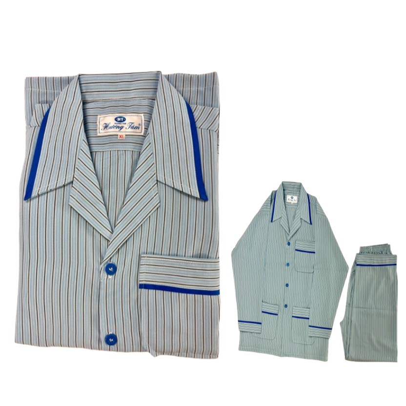 Bộ Pyjama HUONGTAM Lentol tay dài  nam cao cấp(PDT01N20). Chất liệu vải loại tốt:  mềm mại, thoáng mát, không phai màu