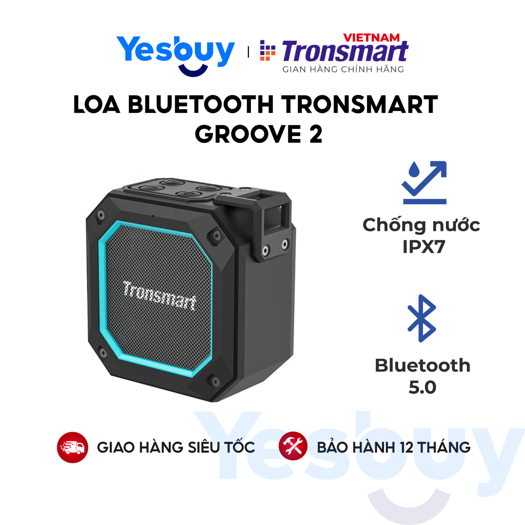 Loa Bluetooth Tronsmart Groove 2 Speaker Chống nước IPX7 - Hàng Chính Hãng - Bảo Hành 12 Tháng