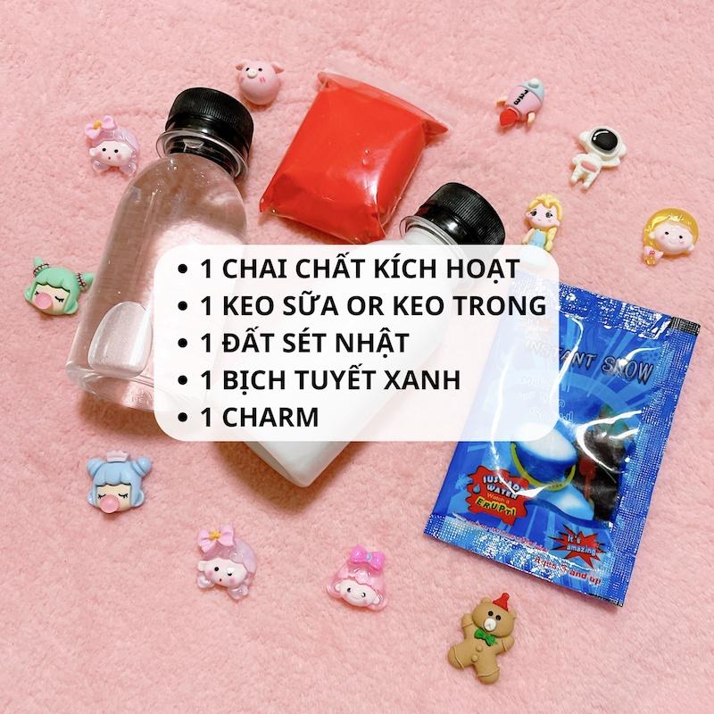 Bộ Kit Slime Bơ Slime Mây 5 Món Tiết Kiệm Cho Học Sinh - Tặng Kèm Charm