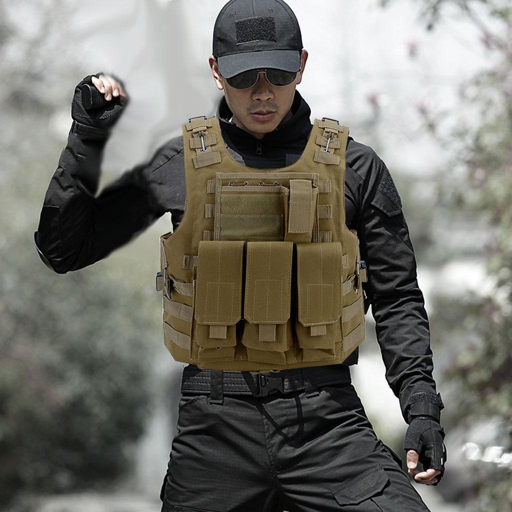 Plate Carrier Assault Gear Jacket for Men Women Outdoor Khaki