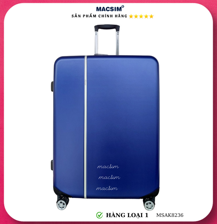Vali cao cấp Macsim Aksen hàng loại 1 MSAK8236 màu xanh cỡ 28 inch
