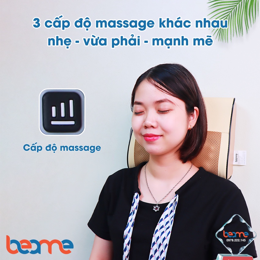 Gối Massage Hồng Ngoại Đa Năng - Chuyên Sâu Cho Cổ, Vai Gáy, Lưng Dưới, Đùi, Chân - Sử Dụng Tại Nhà, Văn Phòng, Trên Ô Tô - Máy Mát xa Toàn Thân Nhiệt Hồng Ngoại
