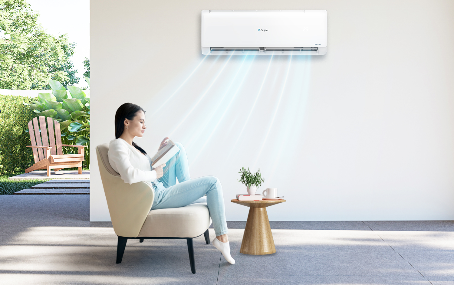 Điều Hòa Casper Inverter 1 Chiều 12000BTU (1.5HP) TC-12IS36 - Hàng Chính Hãng