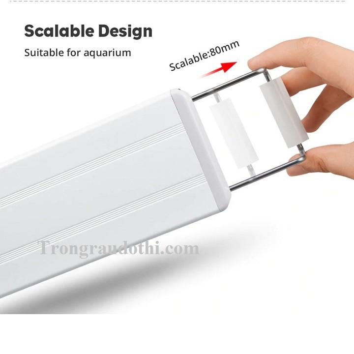 Đèn led máng bế cá Roxin K200 rất sáng và đẹp cho bể dài từ 20-30cm