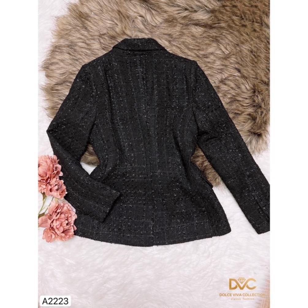 Áo dạ nhũ cổ vest A2223 - DOLCE VIVA COLLECTION