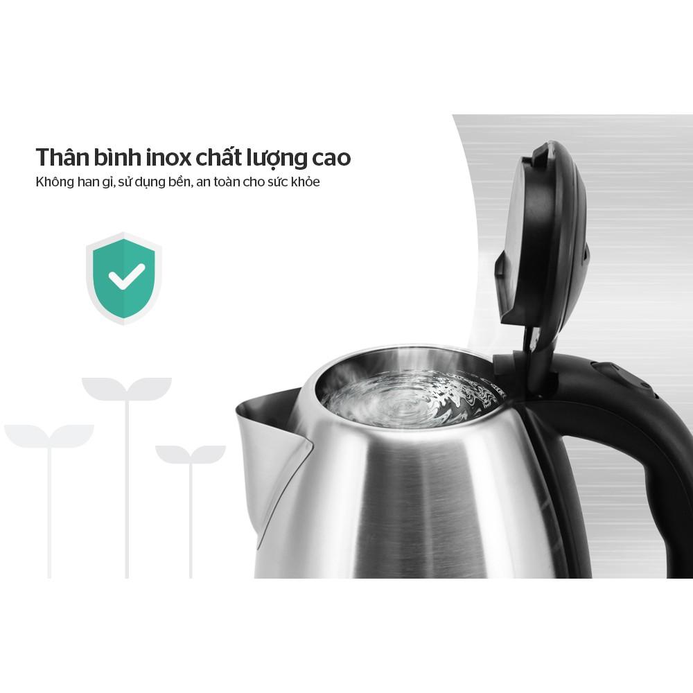 Ấm siêu tốc inox SUNHOUSE SHD1182 dung tích 1,8L(HÀNG CHÍNH HÃNG)