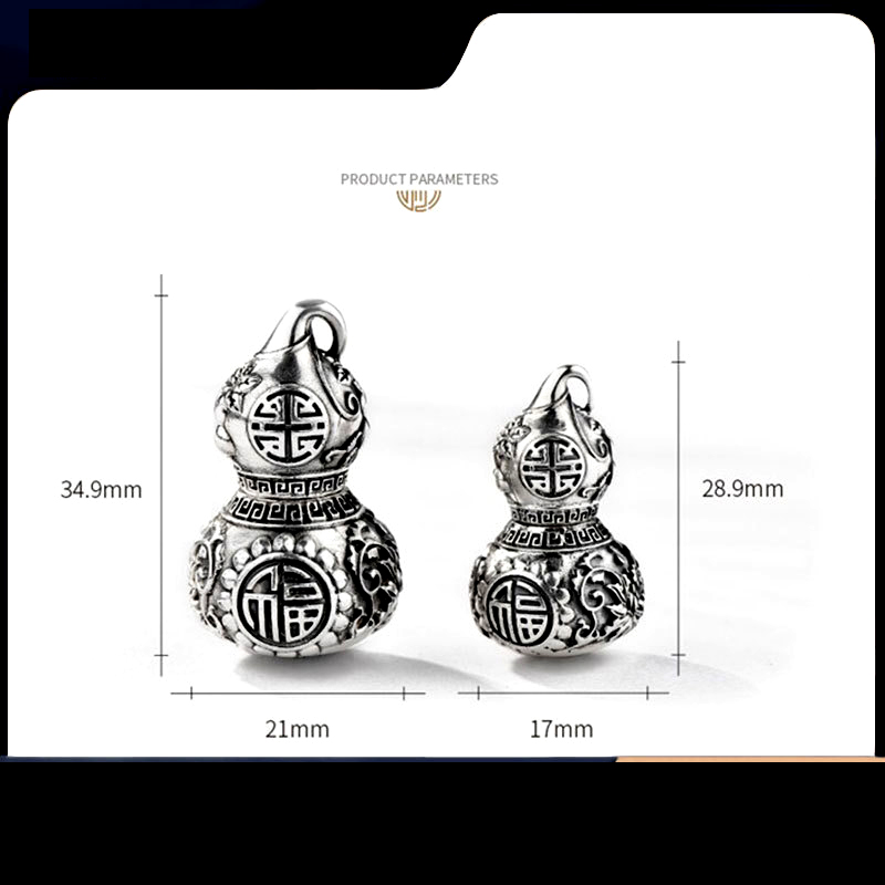 Dây chuyền phong thủy bằng Tittan mặt hình hồ lô Tài Lộc - HL01