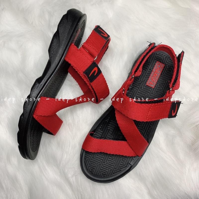 Giày sandal unisex quai chữ Z Đen cao cấp GL034 - Xăng đan quai dù SH9 nam nữ đế PU siêu bền IDEP