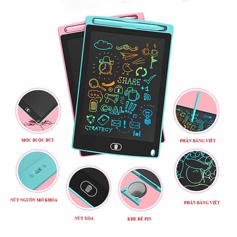 Bảng Viết tự xóa LCD, Bảng Vẽ Điện Tử Thông Minh Tự Động Xóa Thúc Đẩy Tư Duy Sáng Tạo Cho Bé 8.5 inch