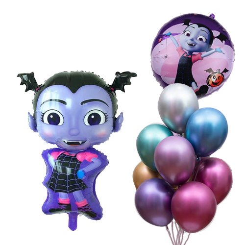 BỘ BONG BÓNG TRANG TRÍ HALLOWEEN VAMPIRINA GIRL