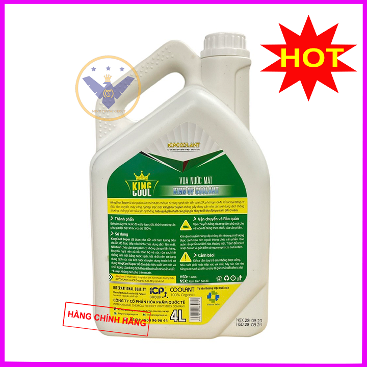 COMBO 2 Nước làm mát xe ô tô KINGCOOL SUPER can 4L