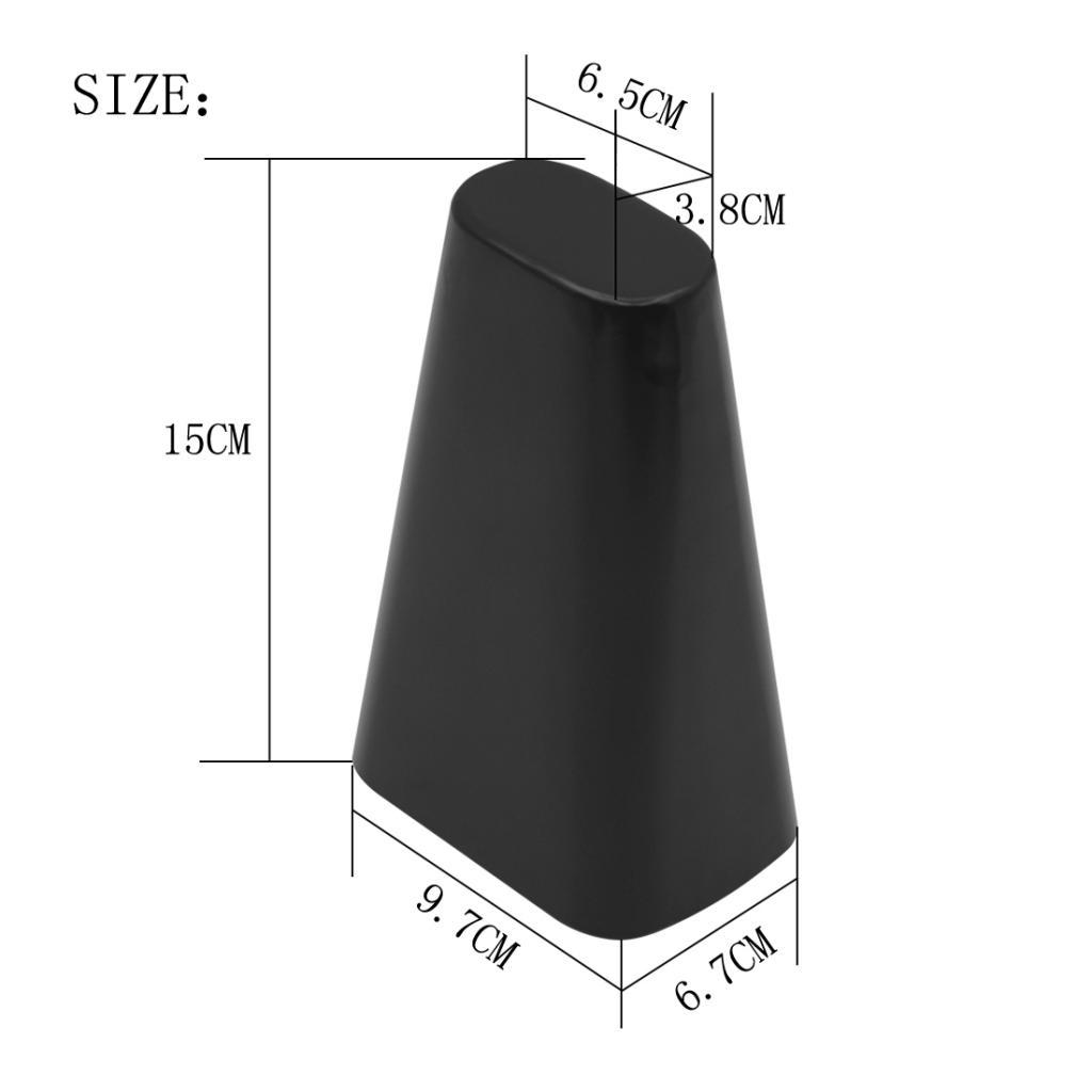 6" high pitch handheld cowbell cow bell percussion musical instrument black