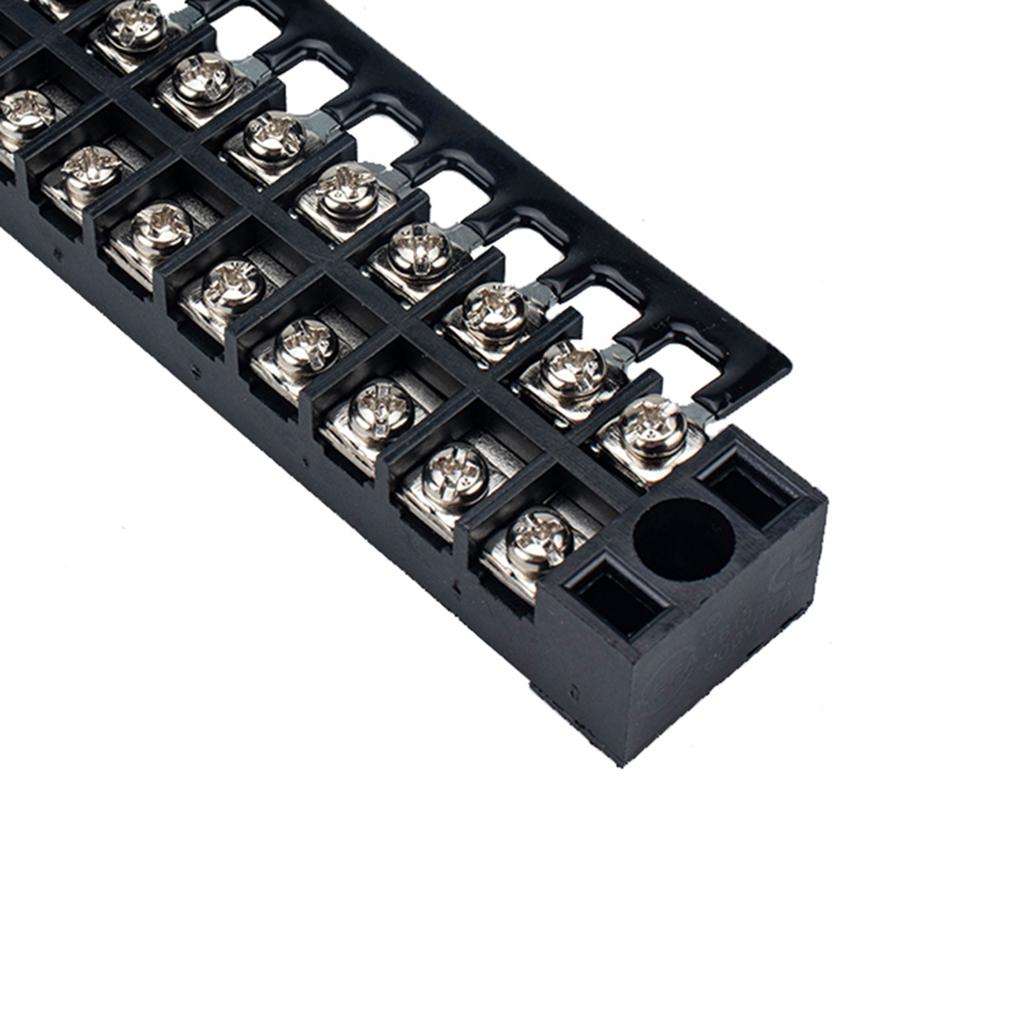 5Pcs 10 Digit Double Row Screw Terminal Block Terminal Protectors