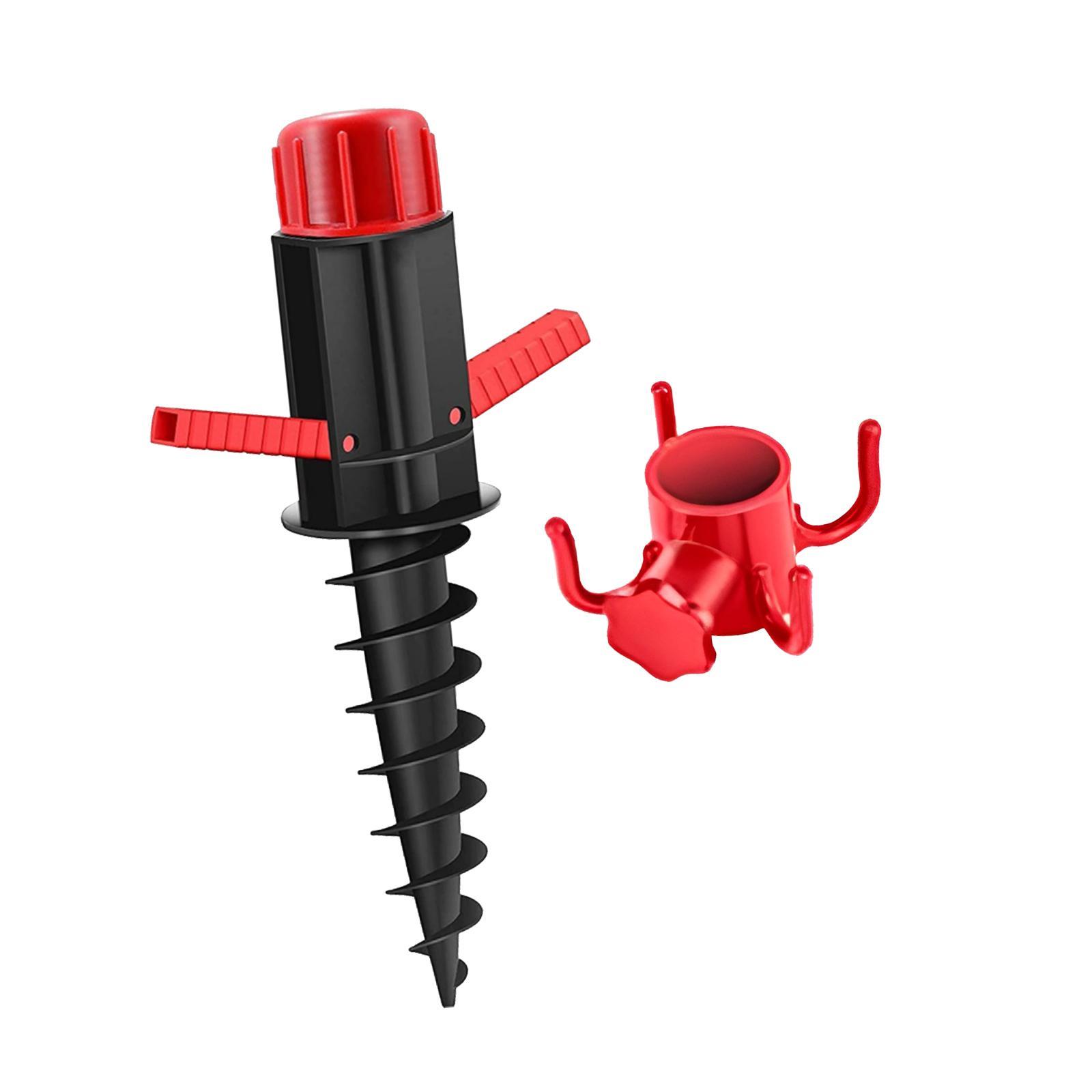 Beach Umbrella Sand Anchor Umbrella Holder Stand Sun Protection Yard Umbrella Anchor with Umbrella Hook for , Heavy Duty Wind, Sand