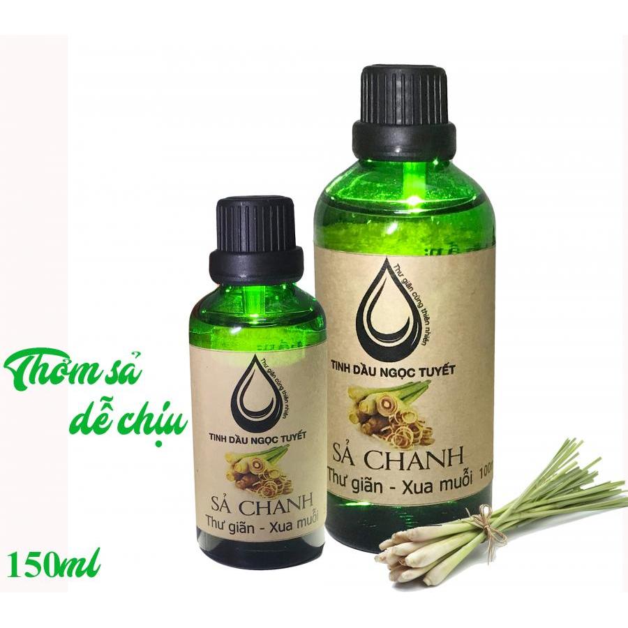 Combo 2 chai tinh dầu sả chanh thư giản và khử mùi Ngọc Tuyết 100mlx50ml