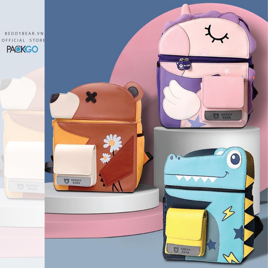 Balo Trẻ em từ 5 tuổi Beddybear Cute Bag 2.0 Phù hợp cho bé trai / gái học Mẫu giáo chuẩn bị vào lớp 1 - Thiết kế chống gù, Chất liệu da PU hạn chế thấm nước