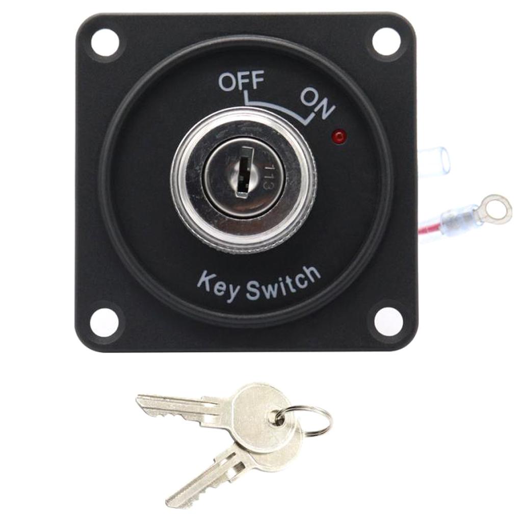 Car Auto DC 12V Single Ignition Switch Panel With Keys Engine Start ON-OFF