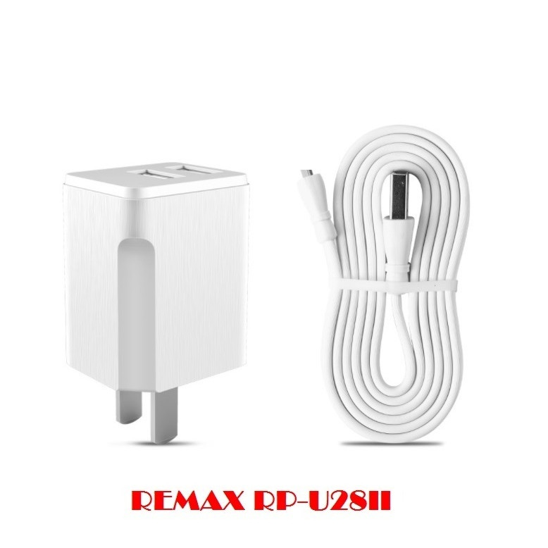 Bộ Cốc sạc và Cáp sạc Remax Elite Set RP-U28II 2.1A - 3 chân sạc Lightning / Micro-USB / Type-C (Hàng chính hãng)