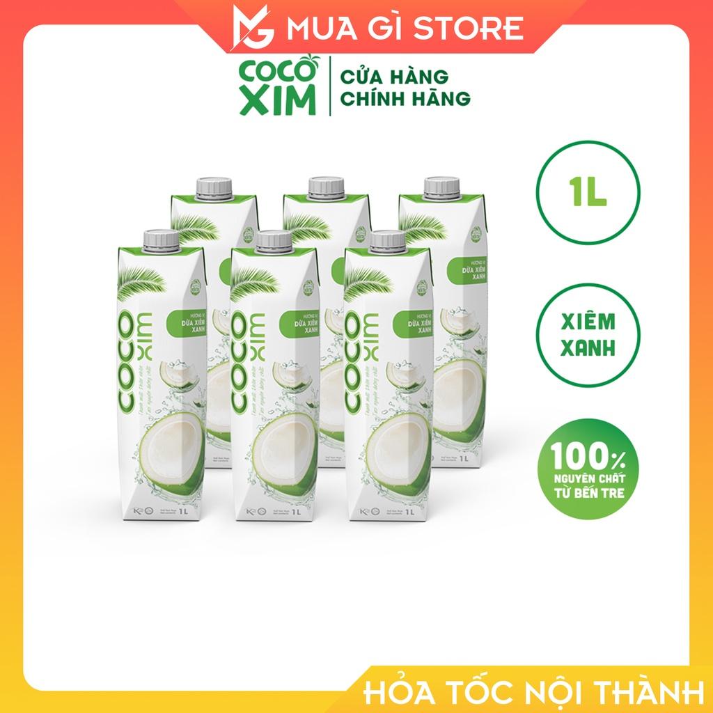 COMBO 6 Hộp Nước dừa Cocoxim vị Xiêm Xanh dung tích 1000ml/Hộp, Giao hỏa tốc Hà Nội