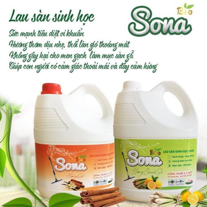 Nước Lau Sàn SoNa 3,6kg Hương Chanh Sả