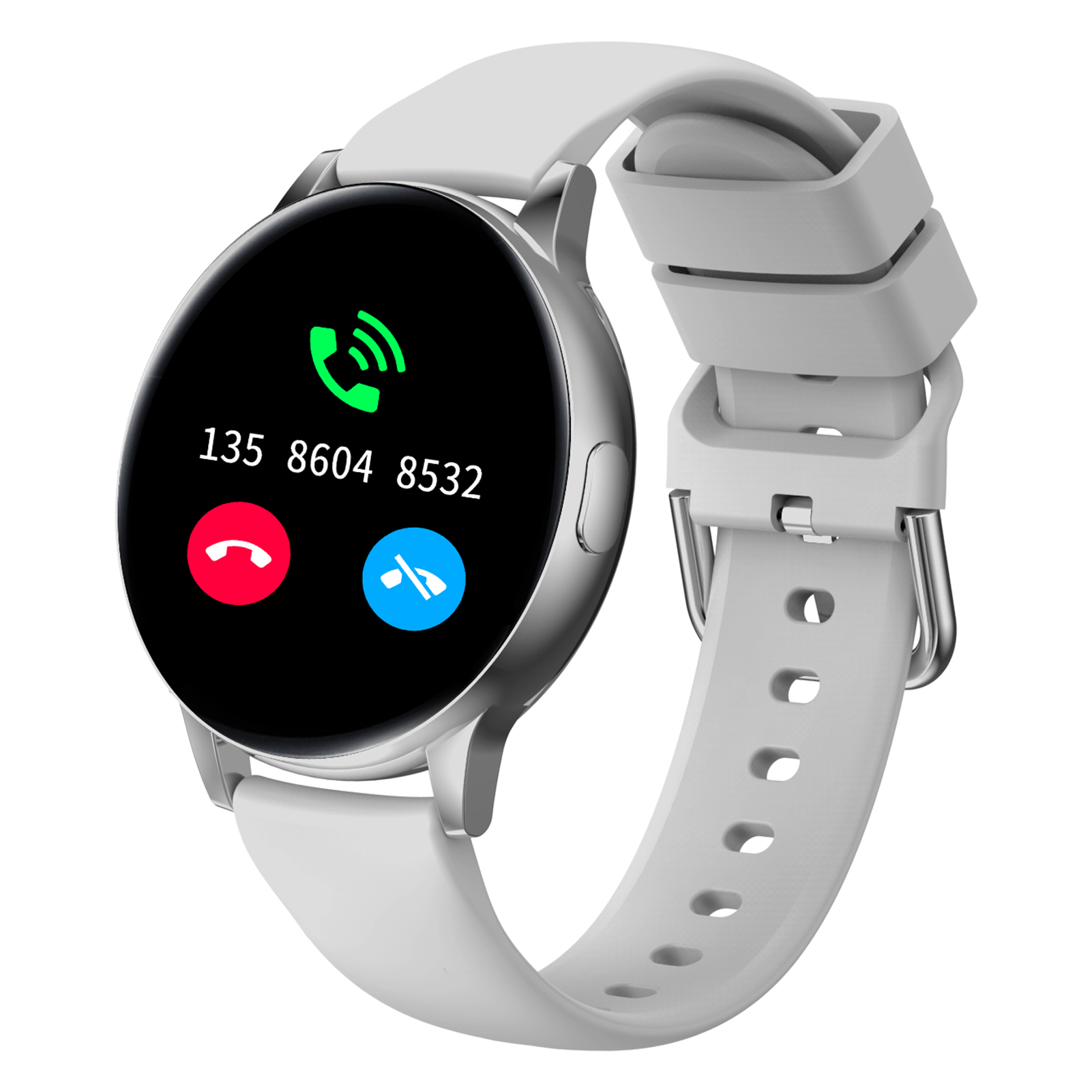 Multilingual Smart Sport Watch 1.4-inch Screen Step Counting Sport TimeMile Calorie Counting Heart Rate Blood Pressure - Silver